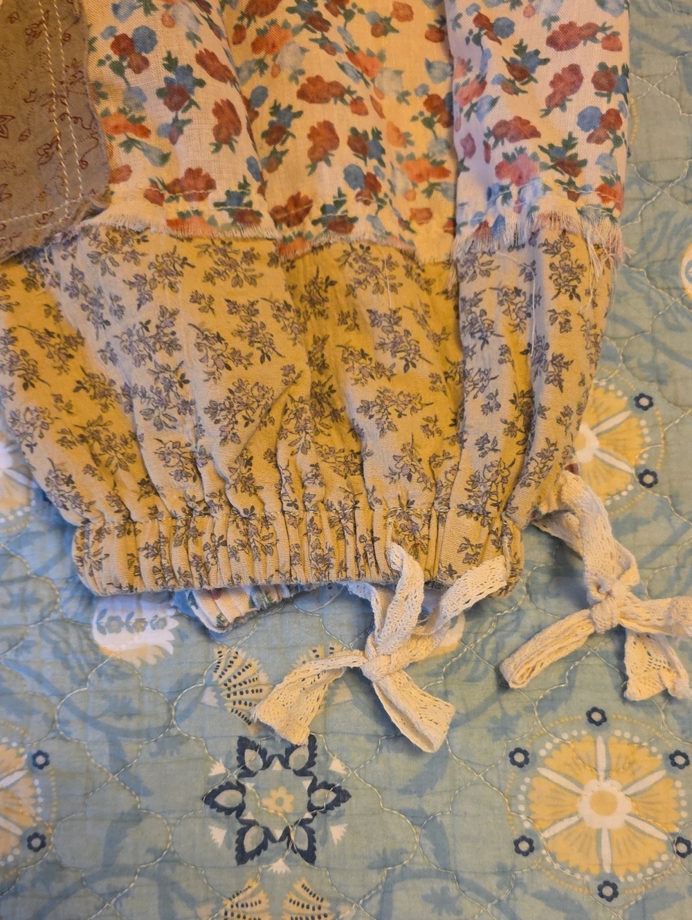 POL Boho Patchwork Floral Festival Pants - Picture 7 of 7